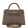 Hermes Kelly Sellier 20 Etoupe Epsom Gold Hardware