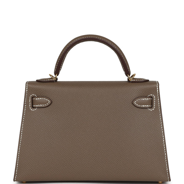 Hermes Kelly Sellier 20 Etoupe Epsom Gold Hardware