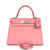 Pre-owned Hermes Kelly Sellier 28 Rose Confetti Epsom Palladium Hardware