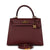 Pre-owned Hermes Kelly Sellier 25 Rouge H Epsom Gold Hardware