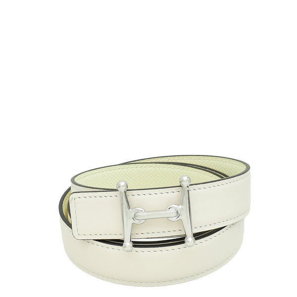 Hermes Bicolor Mors H Belt Buckle & Reversible 24mm Belt