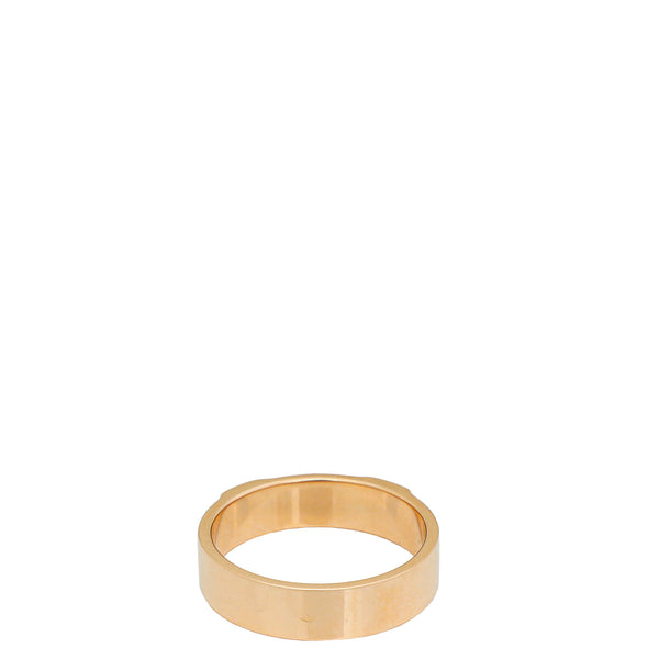 Hermes 18K Rose Gold Collier de Chien Small Model Ring 56