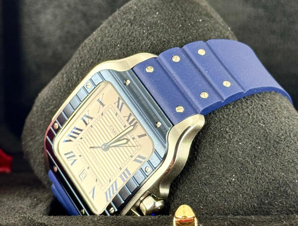 Santos De Cartier 11/2024 NEW Large Dial Blue Ceramic Beze