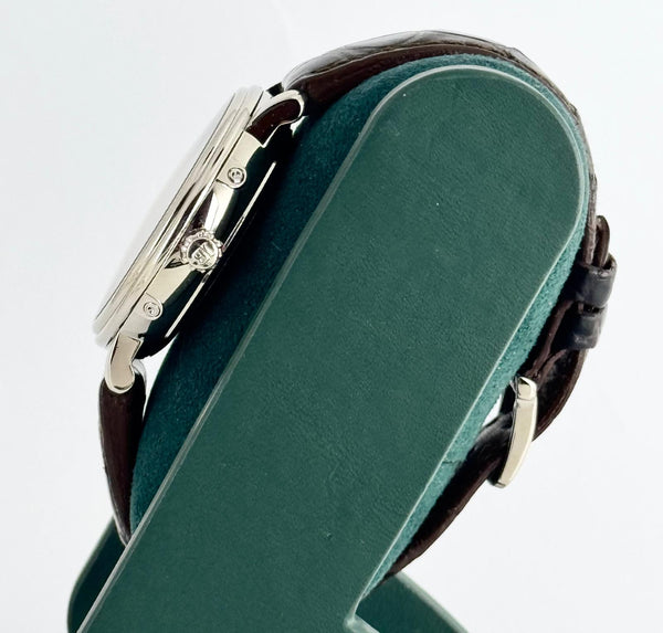 Villeret Quantième Complet Moon Phase 18k White Gold Chcolate Dial 38 mm With Original Papers