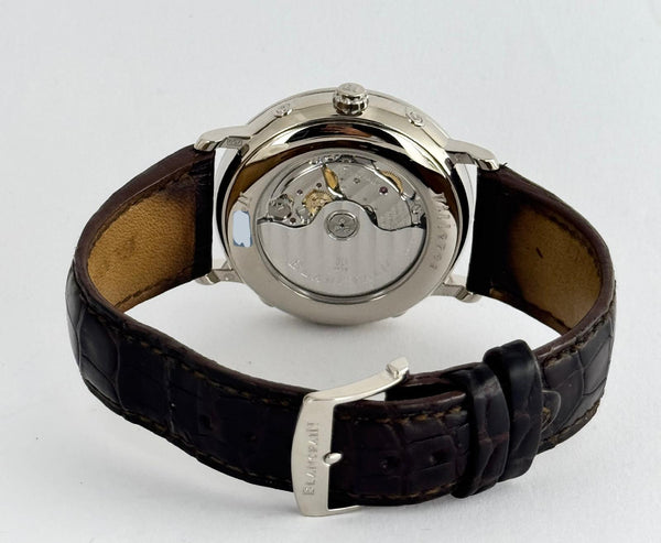 Villeret Quantième Complet Moon Phase 18k White Gold Chcolate Dial 38 mm With Original Papers