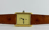 Tank Louis Cartier 18k Gold Plated 22X22mm After Service Manual Winding