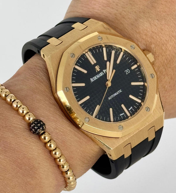 Royal Oak Selfwinding 41mm Rose Gold With Box NEVER POLISHED