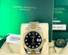 Datejust 41 Diamonds Black Dial Steel and Gold 18k Like New