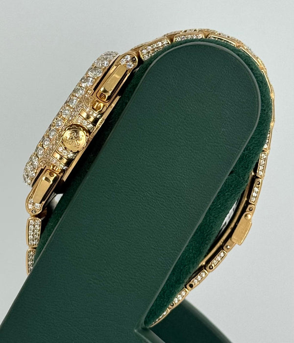 Nautilus Chronograph Rose Gold ICED OUT FULL SET