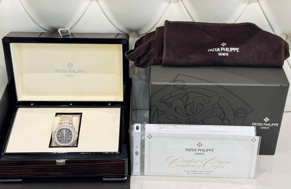 Nautilus Chronograph Rose Gold ICED OUT FULL SET