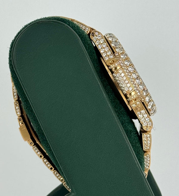 Nautilus Chronograph Rose Gold ICED OUT FULL SET