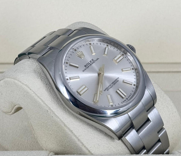 Rolex Oyster Perpetual 41 Silver Dial 2022 Like New Box And Papers