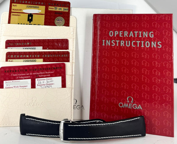 Omega Seamaster Planet Ocean Box And Papers Extra Leather Strap