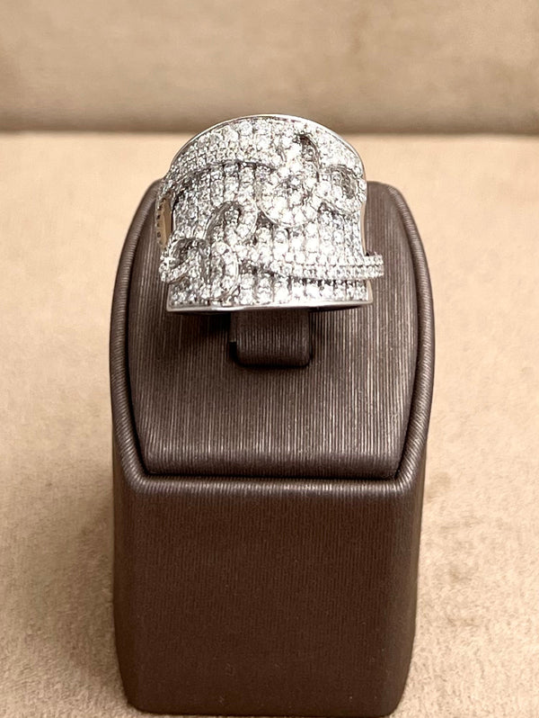 Flowers Pave Diamonds Ring