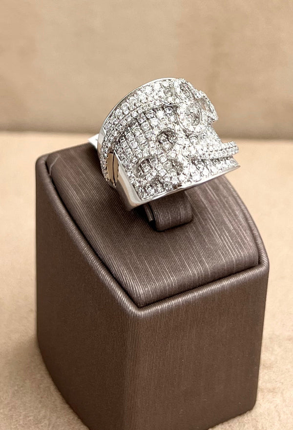 Flowers Pave Diamonds Ring