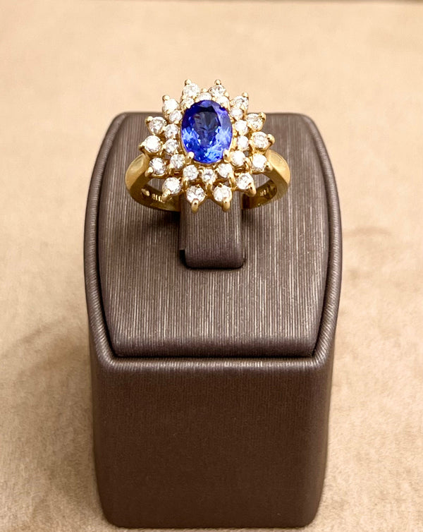 Tanzanit Diamond Ring
