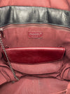 Chanel Astrakhan Black Leather Ruched Shopping Tote