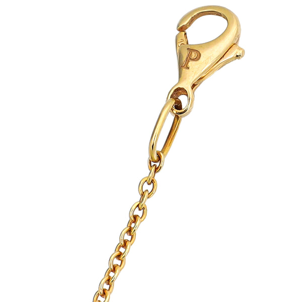 Piaget 18K Rose Gold Diamond Rose Pendant Necklace