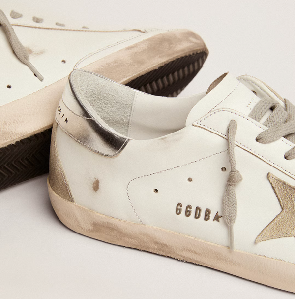 Super-Star with silver heel tab and "LAST PIECES" lettering