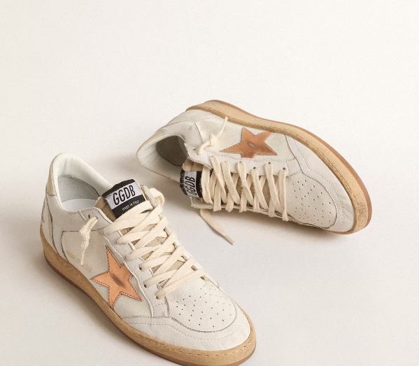 Ball Star LTD in canvas and nappa with bronze laminated leather star