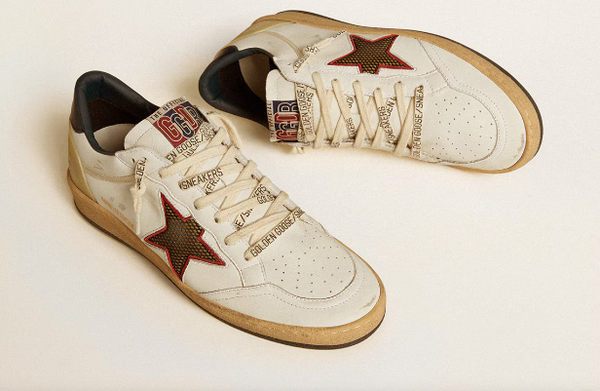 Ball Star Donna LTD with mesh star and midnight blue leather heel