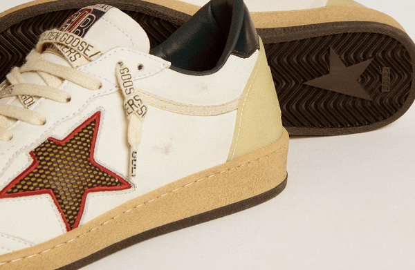 Ball Star Donna LTD with mesh star and midnight blue leather heel