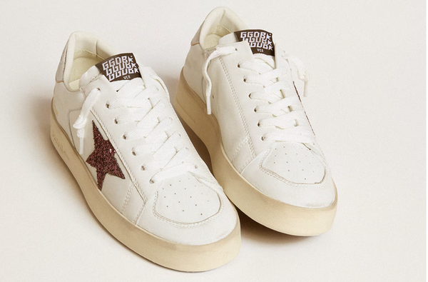 Women's Stardan in nappa with glitter star and metallic leather heel tab