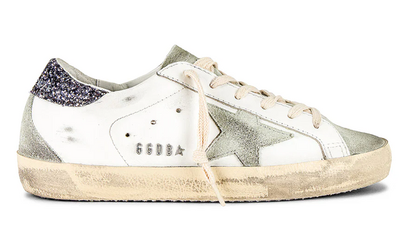 Golden Goose Super-Star Sneaker in White, Ice, & Grey "ULTIMI PEZZI"