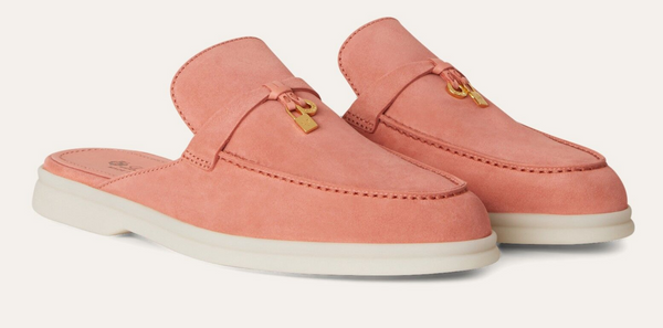 Babouche Charms Walk moccasins in pink suede for women