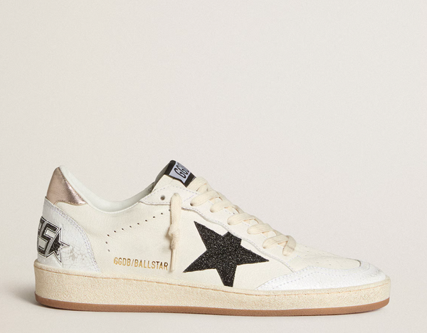 Ball Star in nappa with glitter star and metallic nappa heel tab