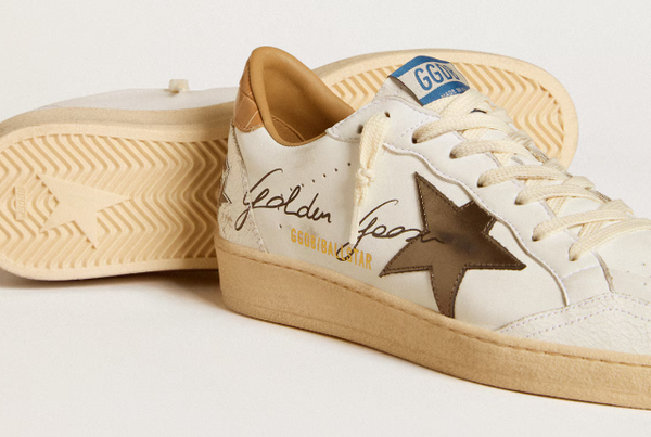 Ball Star in nappa with laminated star and crocodile leather heel tab