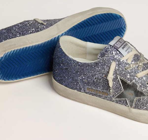Super-Star LTD in multicolor glitter with silver laminated leather star
