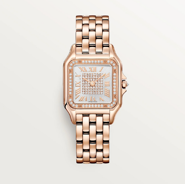 Cartier Panthère de Cartier Medium – 18k Rose Gold with Pavé Diamond Dial