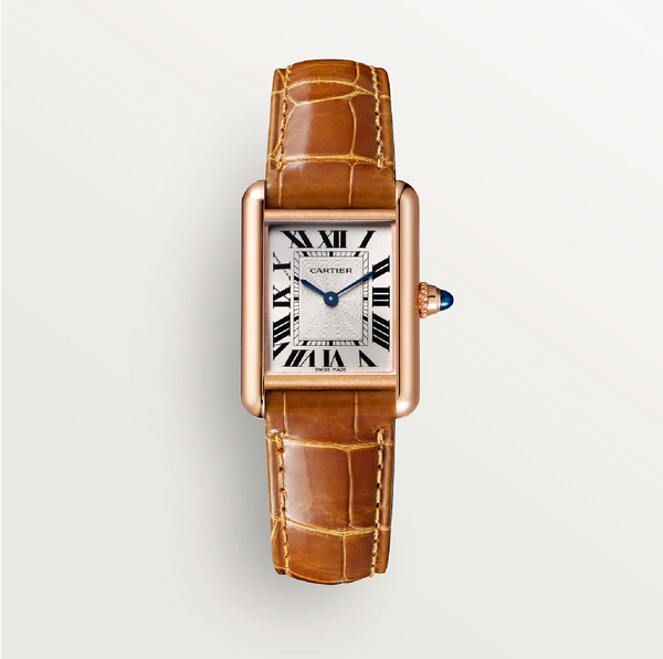 Cartier Tank Louis Cartier Small – 750 Rose Gold, Manual Winding, Silver Dial
