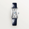 Cartier Tank Américaine Small Stainless Steel Quartz Blue Alligator Strap WSTA0082