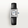 Cartier Tank Must SolarBeat Large 29.5mm x 22mm Stainless Steel Black Leather Strap Photovoltaic Quartz Watch