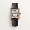 Cartier Tank Louis Cartier Large 33.7mm x 25.5mm 750 Roségold Manual Winding Watch (Brown Strap)