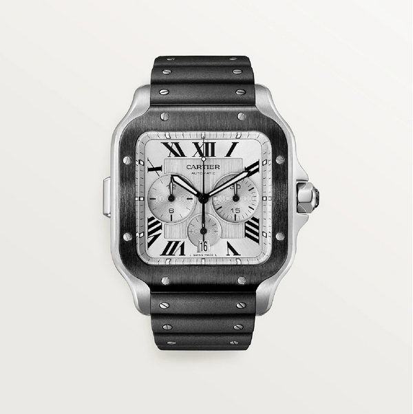 Santos de Cartier Chronograph XL Steel ADLC Automatic Watch