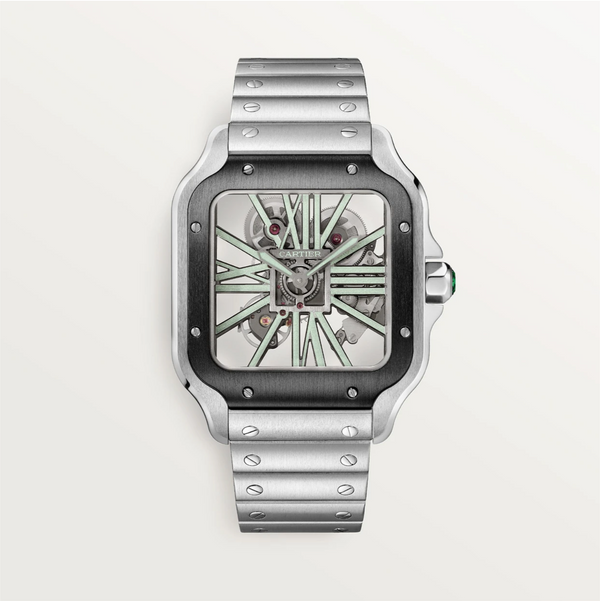 Santos de Cartier Skeleton Large Watch Black ADLC Limited Edition