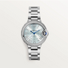 Ballon Bleu de Cartier 33mm Steel Diamond Bezel Blue Dial Automatic Watch