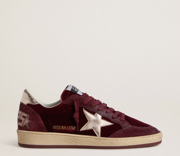 Stardan in nappa with silver laminated leather star and pink suede heel tab
