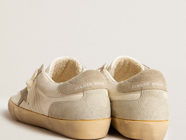 Super-Star LAB in nylon with dove-gray star and ice-gray suede inserts "LAST PIECES"