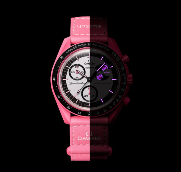 Swatch X Omega Bioceramic Moonswatch Mission To The Pink Moon SO33P700