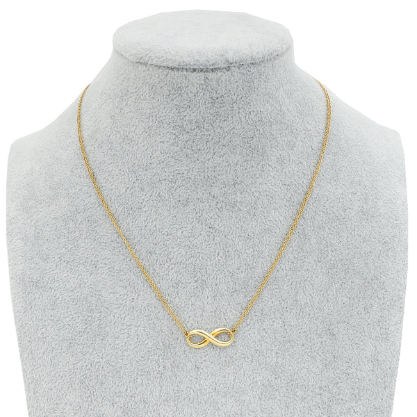 Tiffany & Co 18K Yellow Gold Double Chain Infinity Pendant Necklace