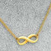 Tiffany & Co 18K Yellow Gold Double Chain Infinity Pendant Necklace