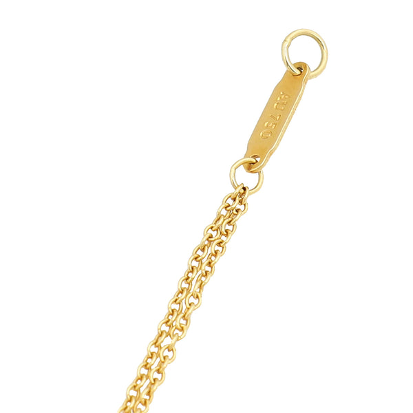 Tiffany & Co 18K Yellow Gold Double Chain Infinity Pendant Necklace