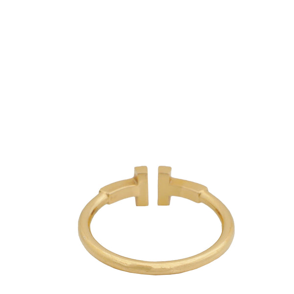 Tiffany & Co 18K Pink Gold T Wire Ring 56