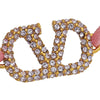 Valentino Pink Vlogo Crystal Cord Bracelet