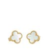 Van Cleef & Arpels 18K Yellow Gold MOP Vintage Alhambra Earrings