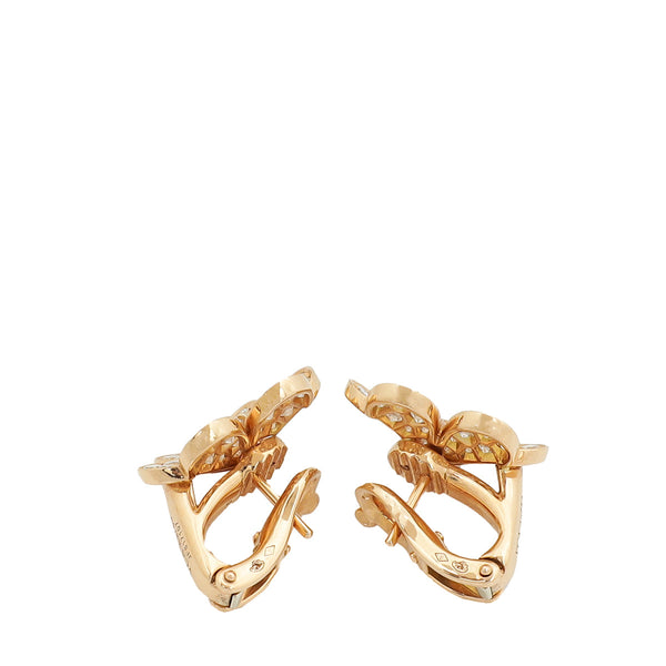 Van Cleef & Arpels 18K Rose Gold 86 Diamond Frivole Small Model Earrings